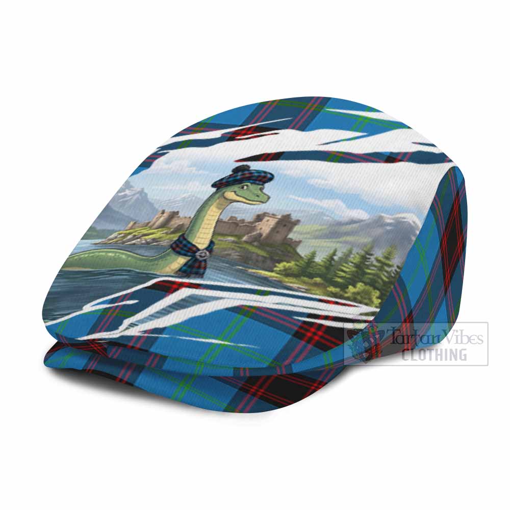 Wedderburn Tartan Loch Ness Monster Scottish Heritage Art Flat Cap, Jeff Cap