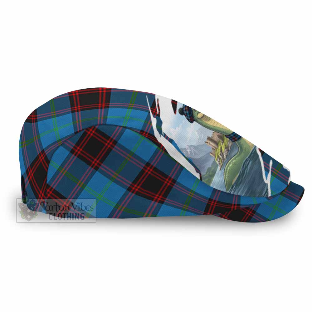 Wedderburn Tartan Loch Ness Monster Scottish Heritage Art Flat Cap, Jeff Cap