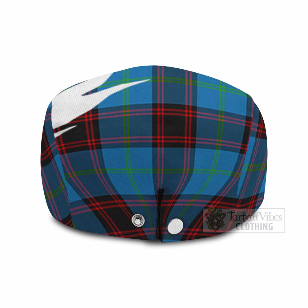 Wedderburn Tartan Loch Ness Monster Scottish Heritage Art Flat Cap, Jeff Cap