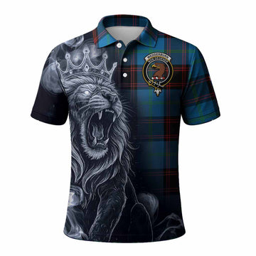 Wedderburn Tartan Polo Shirt Roaring Lion Heritage Kid - Tartan Vibes Clothing