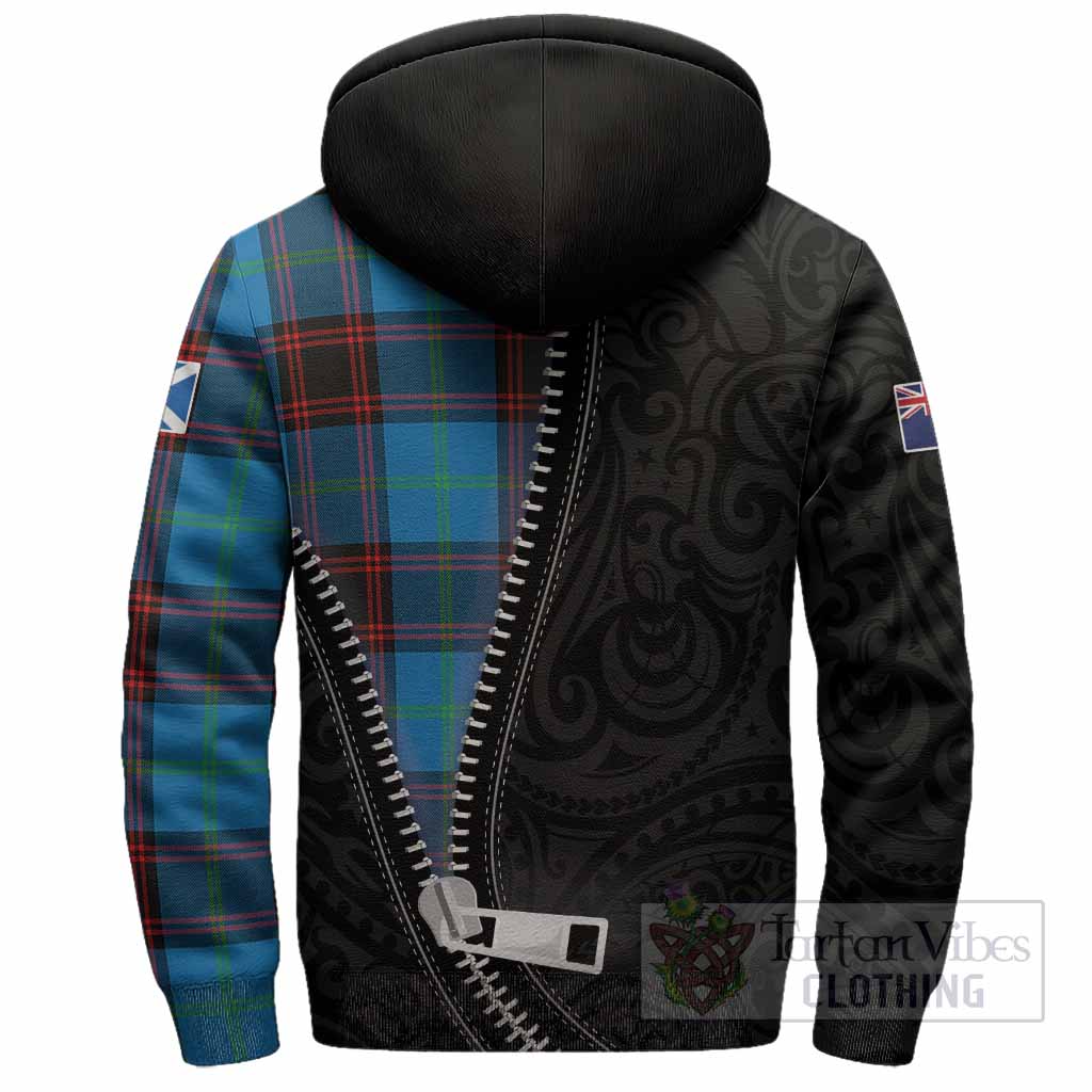 Wedderburn Tartan Sherpa Hoodie New Zealand Pattern Unique Zipper Stylized