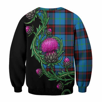 Wedderburn Tartan Sweatshirt Resilient Scottish Thistle - Tartan Vibes Clothing