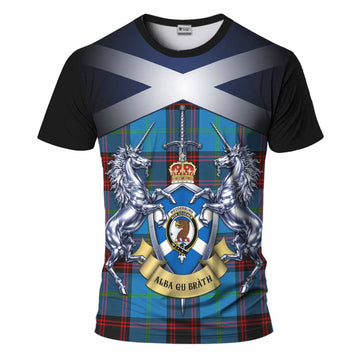 Wedderburn Tartan T-Shirt Alba Gu Brath Unicorn Crest
