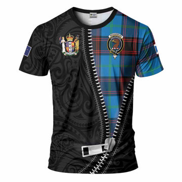 Wedderburn Tartan T-Shirt New Zealand Pattern Unique Zipper Stylized Kid's Shirt - Tartan Vibes Clothing