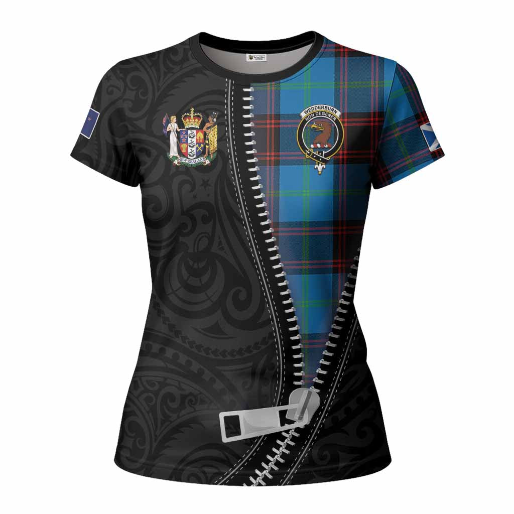 Wedderburn Tartan Women T shirt New Zealand Pattern Unique Zipper Stylized