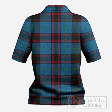 Wedderburn Tartan Women’s Polo Sweater Top with Family Crest