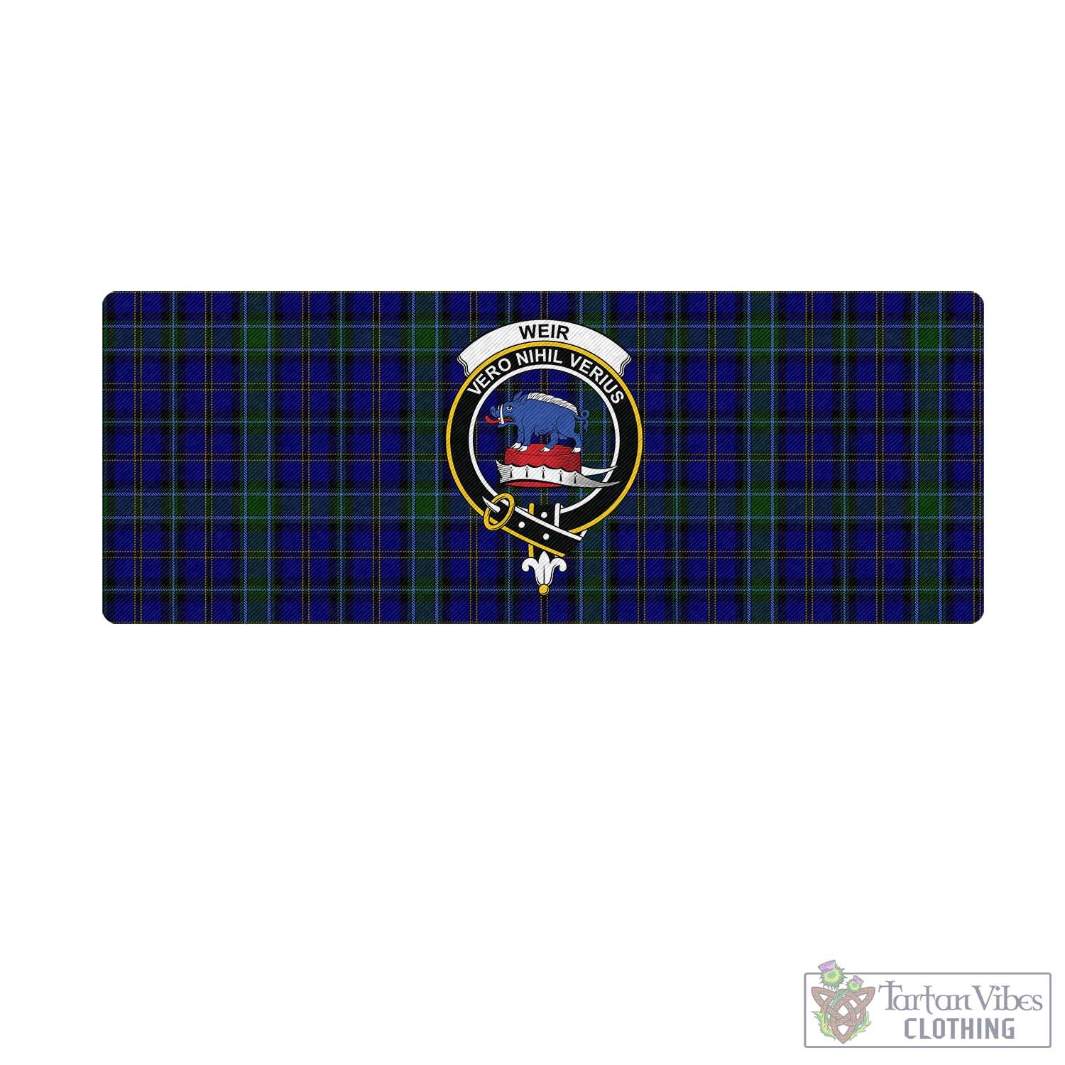 Tartan Vibes Clothing Weir Tartan Mouse Pad with Family Crest