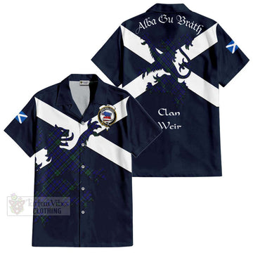 Weir Tartan Lion Rampant Hawaiian Shirt Proudly Display Your Heritage with Alba Gu Brath and Clan Name