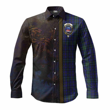 Weir Tartan Family Crest Long Sleeve Button Shirt Alba Gu Brath Be Brave Lion Ancient Style