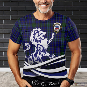 Weir Tartan T-Shirt with Alba Gu Brath Regal Lion Emblem