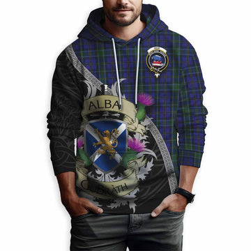 Tartan Vibes Clothing Weir Tartan Family Crest Hoodie Lion Rampant Royal Thistle Shield Celtic Inspired