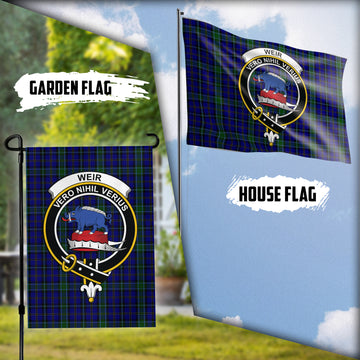 Weir Tartan Flag with Family Crest