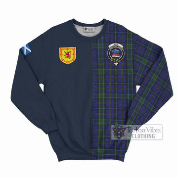 Weir Tartan Sweatshirt Alba with Scottish Lion Royal Arm Half Style