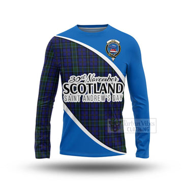Tartan Vibes Clothing Weir Family Crest Tartan Long Sleeve T-Shirt Celebrate Saint Andrew's Day in Style