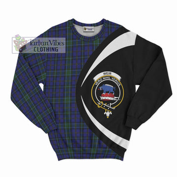 Weir Tartan Sweatshirt with Family Crest Circle Style