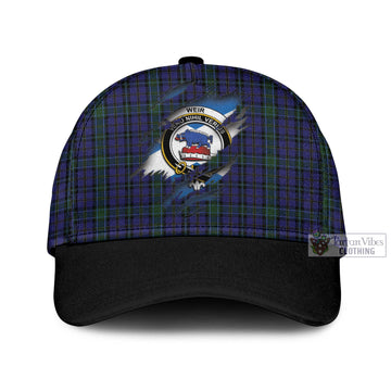 Weir Tartan Classic Cap with Family Crest In Me Style
