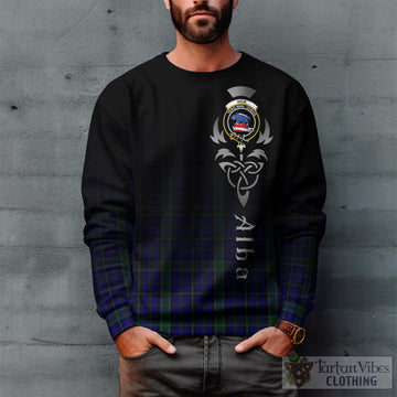Weir Tartan Sweatshirt Featuring Alba Gu Brath Family Crest Celtic Inspired
