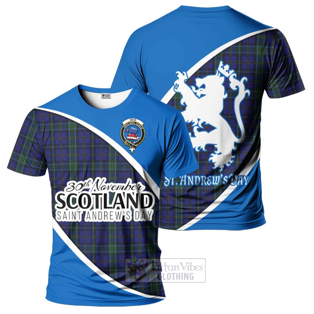 Tartan Vibes Clothing Weir Family Crest Tartan T-Shirt Celebrate Saint Andrew's Day in Style