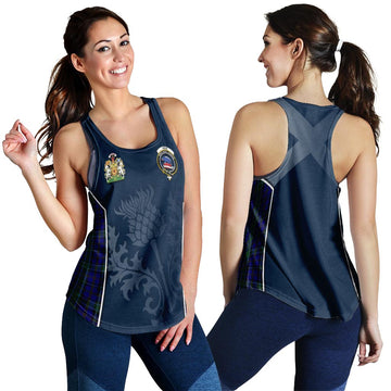 Weir Tartan Women's Racerback Tanks with Family Crest and Scottish Thistle Vibes Sport Style