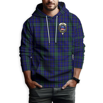 Weir Tartan Hoodie with Family Crest