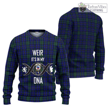 Weir Tartan Knitted Sweater with Family Crest DNA In Me Style Unisex - Tartanvibesclothing Shop