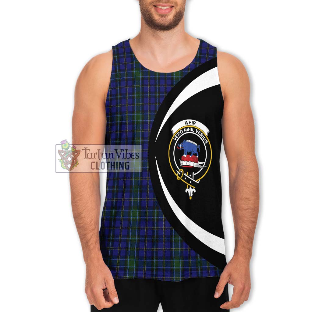 Weir Tartan Men's Tank Top with Family Crest Circle Style Men - Tartan Vibes Clothing