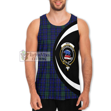 Weir Tartan Men's Tank Top with Family Crest Circle Style Men - Tartan Vibes Clothing