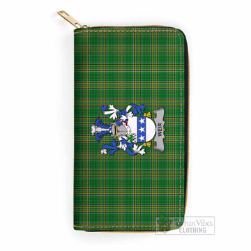 Weir Irish Clan Tartan Women's Leather Wallet with Coat of Arms