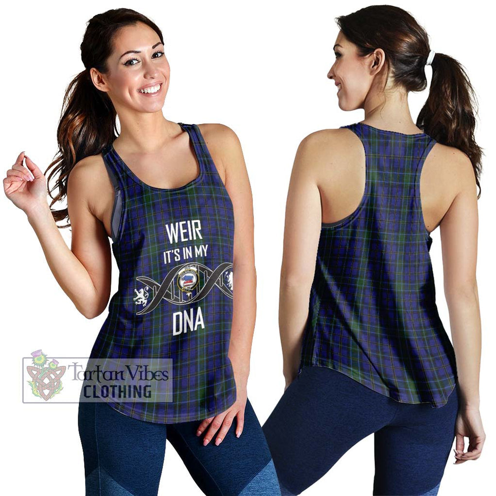 Weir Tartan Women's Racerback Tanks with Family Crest DNA In Me Style 4XL - Tartanvibesclothing Shop