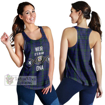 Weir Tartan Women's Racerback Tanks with Family Crest DNA In Me Style 4XL - Tartanvibesclothing Shop