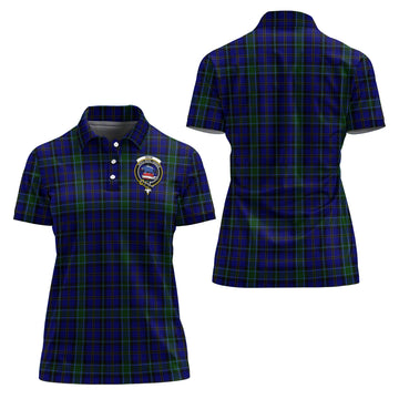 Weir Tartan Polo Shirt with Family Crest For Women