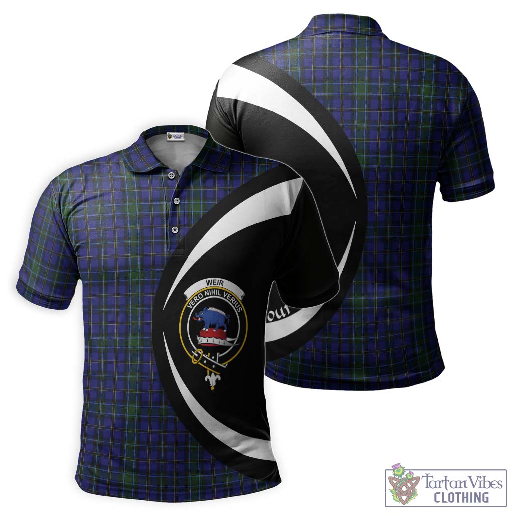 Weir Tartan Men's Polo Shirt with Family Crest Circle Style Kid - Tartan Vibes Clothing