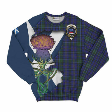 Weir Tartan Family Crest Sweatshirt Scottish Thistle Celtic Inspired