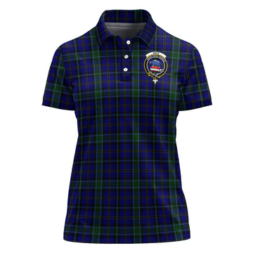 Weir Tartan Polo Shirt with Family Crest For Women - Tartan Vibes Clothing