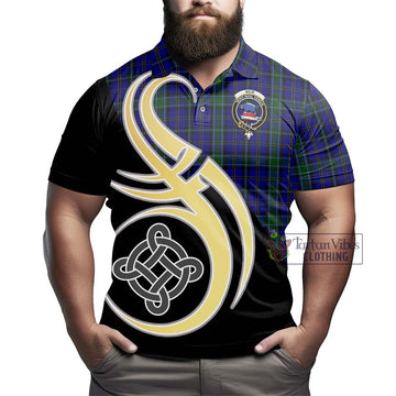 Weir Tartan Polo Shirt with Family Crest and Celtic Symbol Style - Tartan Vibes Clothing