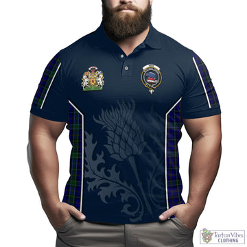 Weir Tartan Men's Polo Shirt with Family Crest and Scottish Thistle Vibes Sport Style