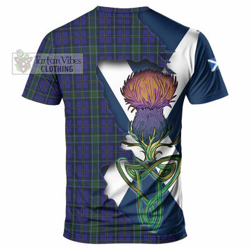 Tartan Vibes Clothing Weir Tartan Family Crest T-Shirt Scottish Thistle Celtic Inspired