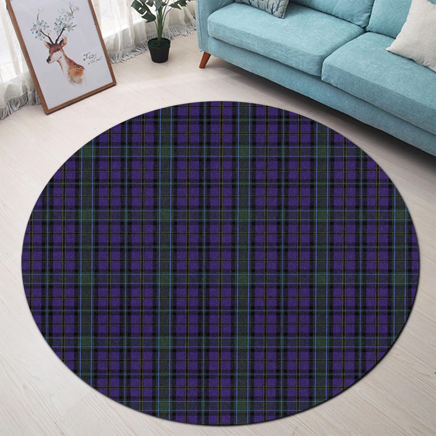 weir-tartan-round-rug