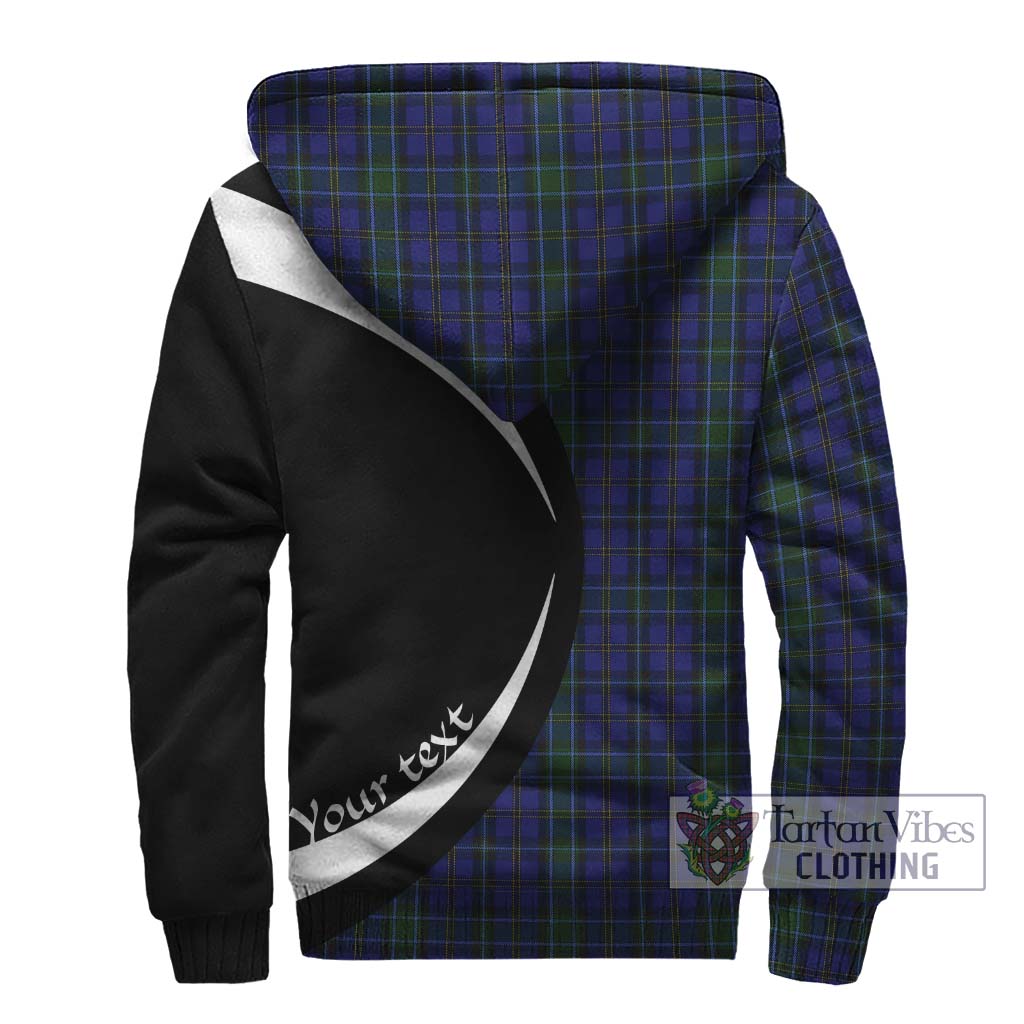 Weir Tartan Sherpa Hoodie with Family Crest Circle Style - Tartan Vibes Clothing