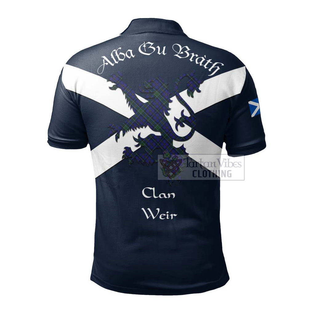 Tartan Vibes Clothing Weir Tartan Lion Rampant Polo Shirt – Proudly Display Your Heritage with Alba Gu Brath and Clan Name