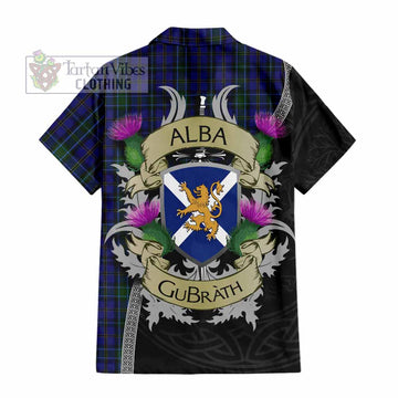 Weir Tartan Family Crest Hawaiian Shirt Lion Rampant Royal Thistle Shield Celtic Inspired