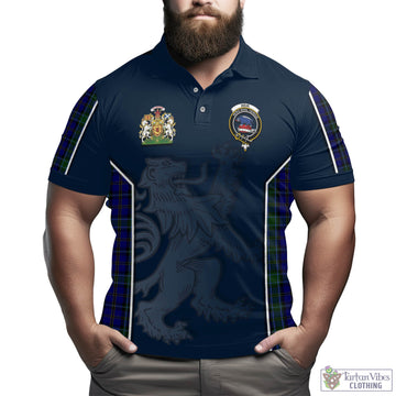 Weir Tartan Men's Polo Shirt with Family Crest and Lion Rampant Vibes Sport Style