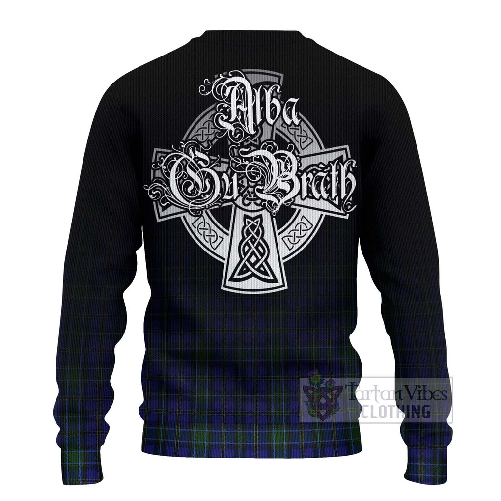 Tartan Vibes Clothing Weir Tartan Knitted Sweater Featuring Alba Gu Brath Family Crest Celtic Inspired