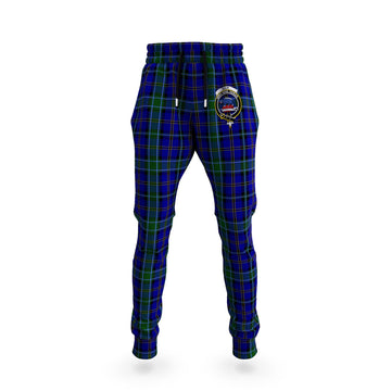 Weir Tartan Joggers Pants with Family Crest