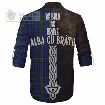 Weir Tartan Family Crest Ghillie Kilt Shirt Alba Gu Brath Be Brave Lion Ancient Style