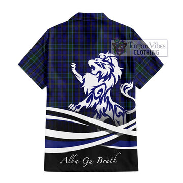 Weir Tartan Hawaiian Shirt with Alba Gu Brath Regal Lion Emblem