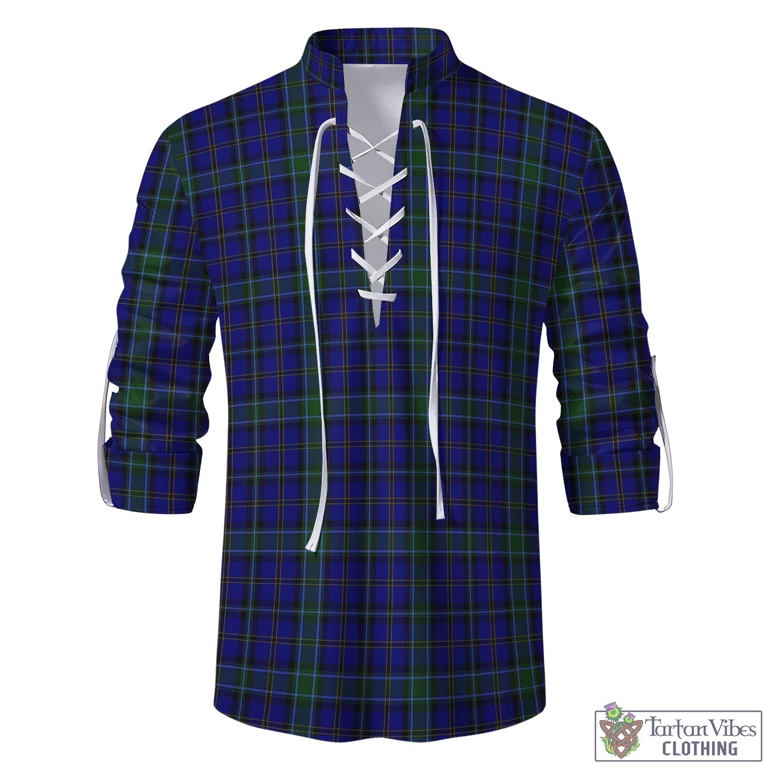 Tartan Vibes Clothing Weir Tartan Men's Scottish Traditional Jacobite Ghillie Kilt Shirt