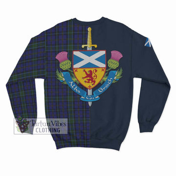 Weir Tartan Sweatshirt Alba with Scottish Lion Royal Arm Half Style