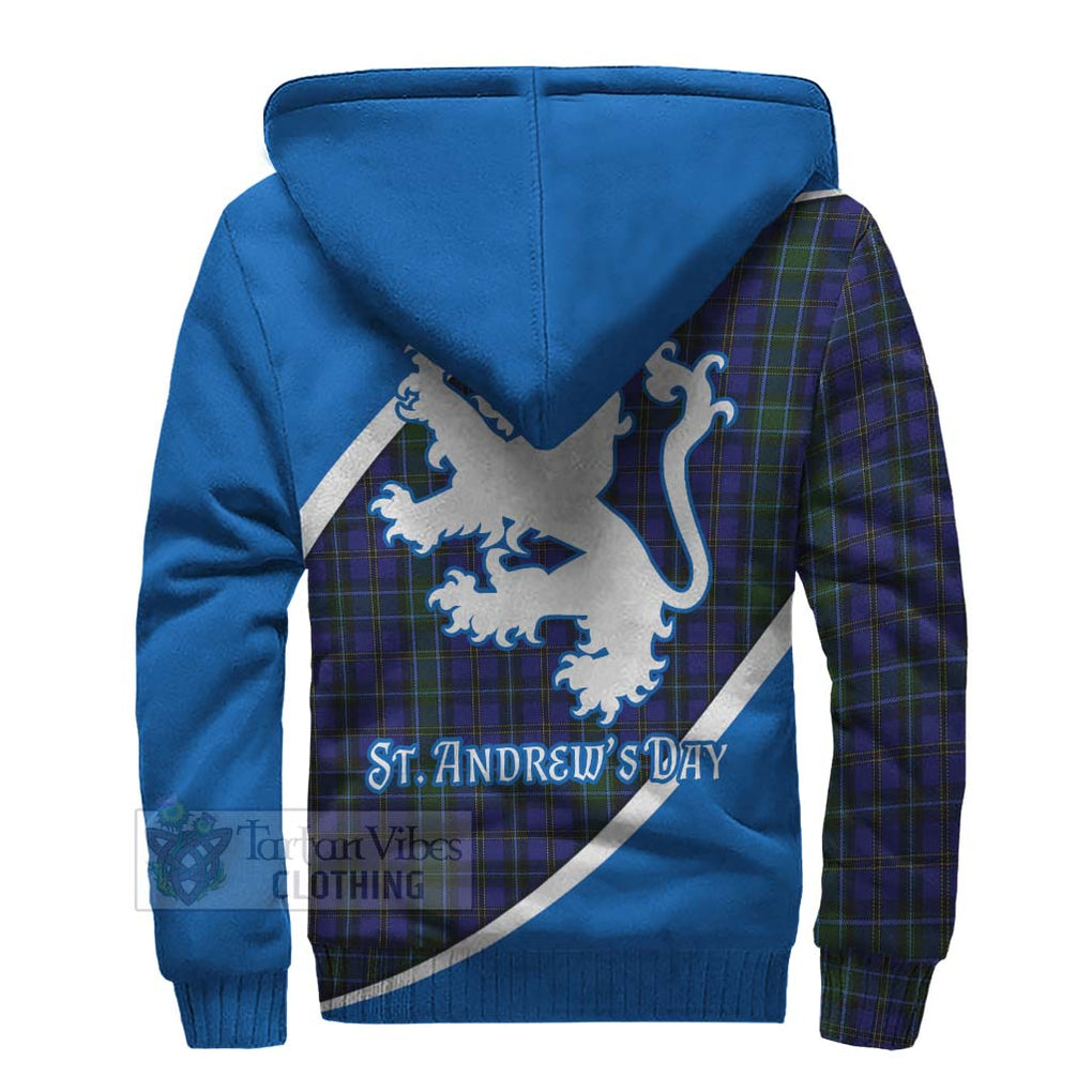 Tartan Vibes Clothing Weir Family Crest Tartan Sherpa Hoodie Celebrate Saint Andrew's Day in Style