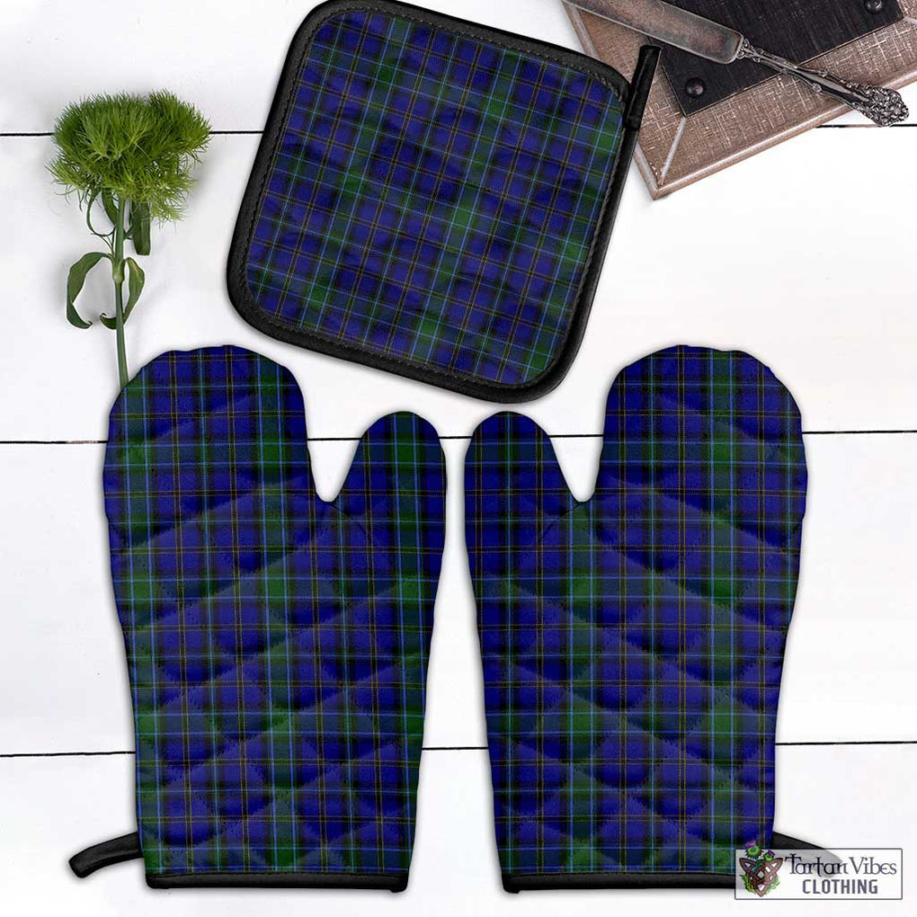 Weir Tartan Combo Oven Mitt & Pot-Holder Combo 1 Oven Mitt & 1 Pot-Holder Black - Tartan Vibes Clothing